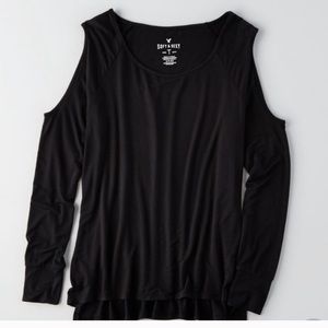 Cold Shoulder Long Sleeve Tee